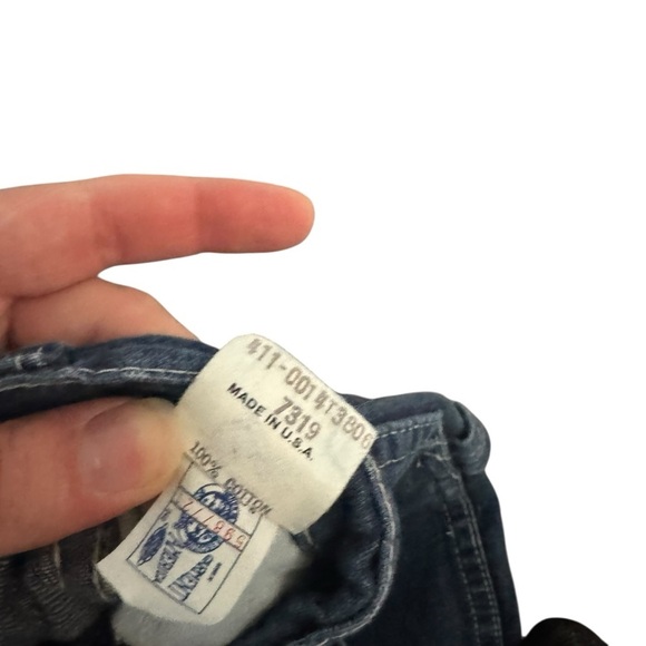 Vintage 70s Oshkosh B Gosh Sanforized Union Made Denim Carpenter Jeans Size 29 - Picture 4 of 6